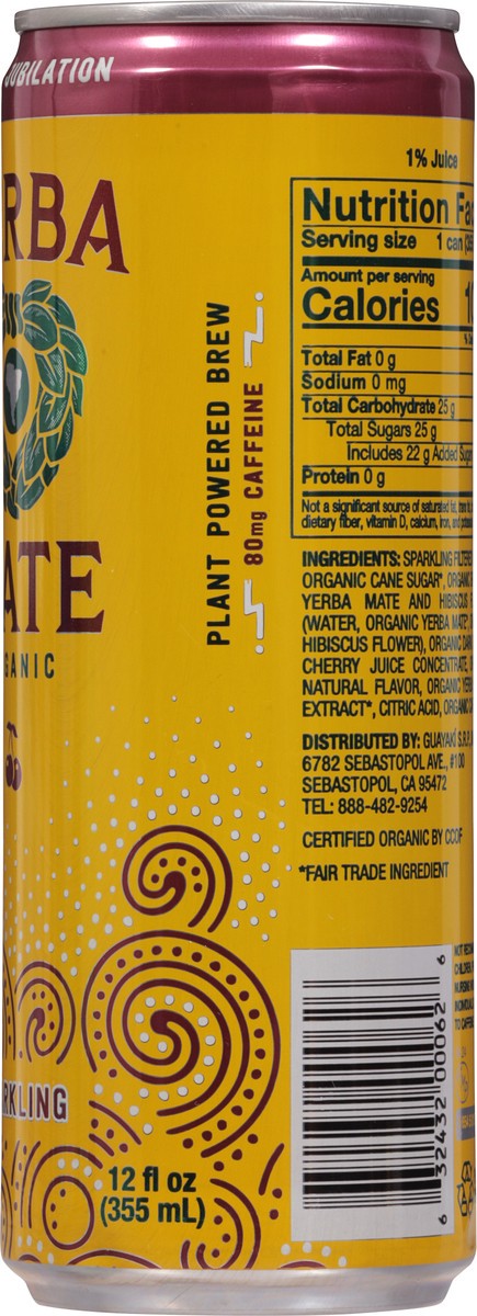 slide 6 of 14, Guayaki Organic Sparkling Cherry Jubilation Yerba Mate 12 fl oz, 12 fl oz