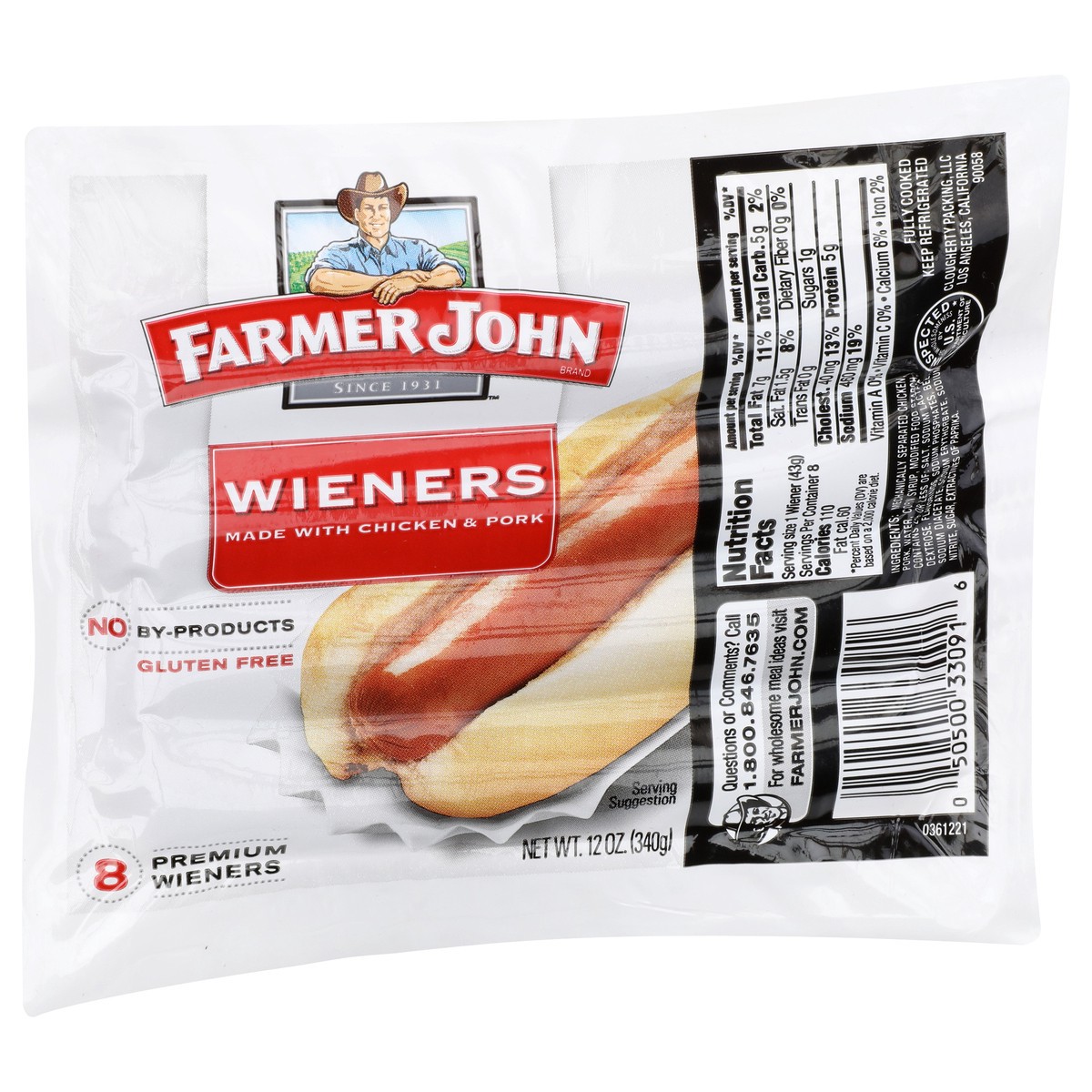 slide 2 of 9, Farmer John Meat Wieners, 12 oz