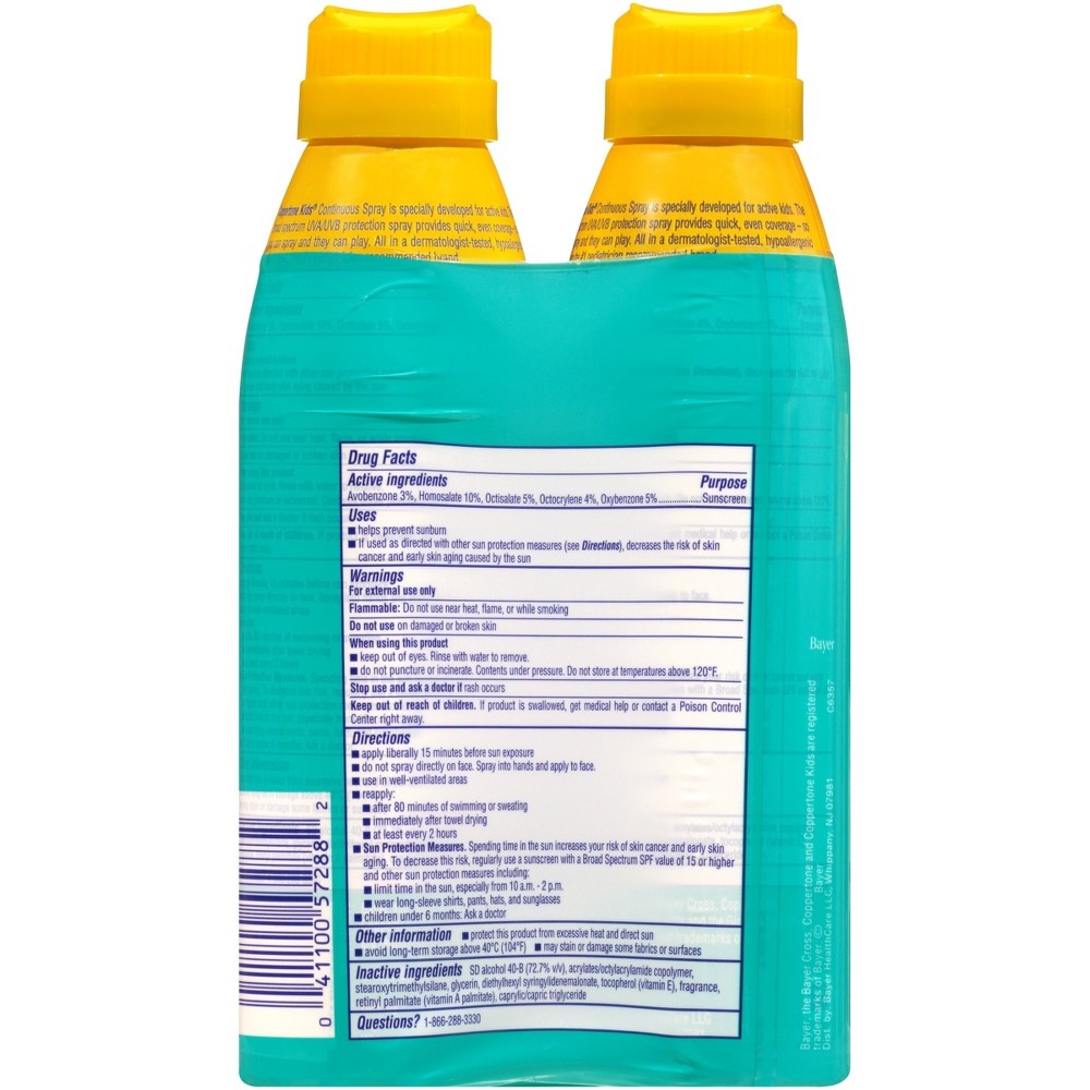 slide 2 of 2, Coppertone Kids Sunscreen Spray SPF 50, 2 ct; 5.5 oz