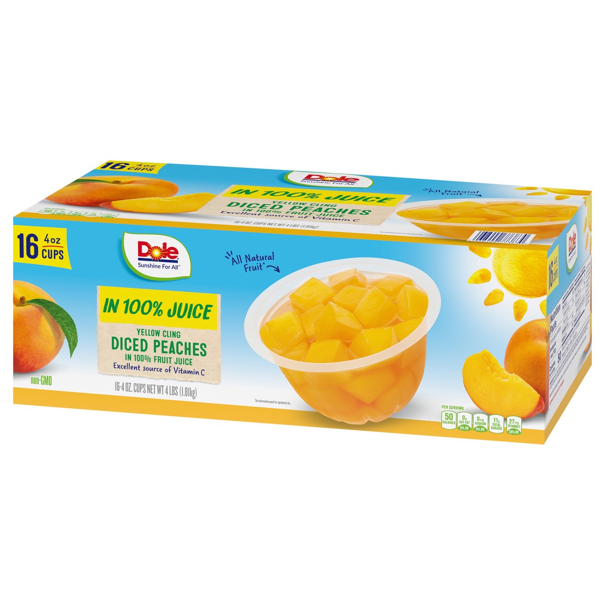 slide 2 of 9, Dole Diced Peaches, 16 ct