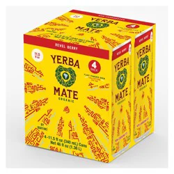 Yerba Madre Organic Revel Berry Yerba Mate - 4 x 11.5 fl oz Cans