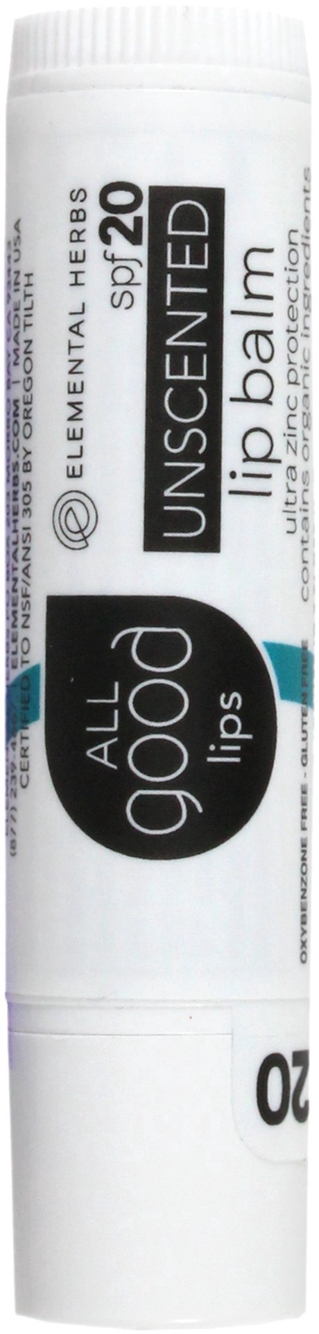 slide 1 of 1, All Good Lip Balm Unscented, 4.25 gram