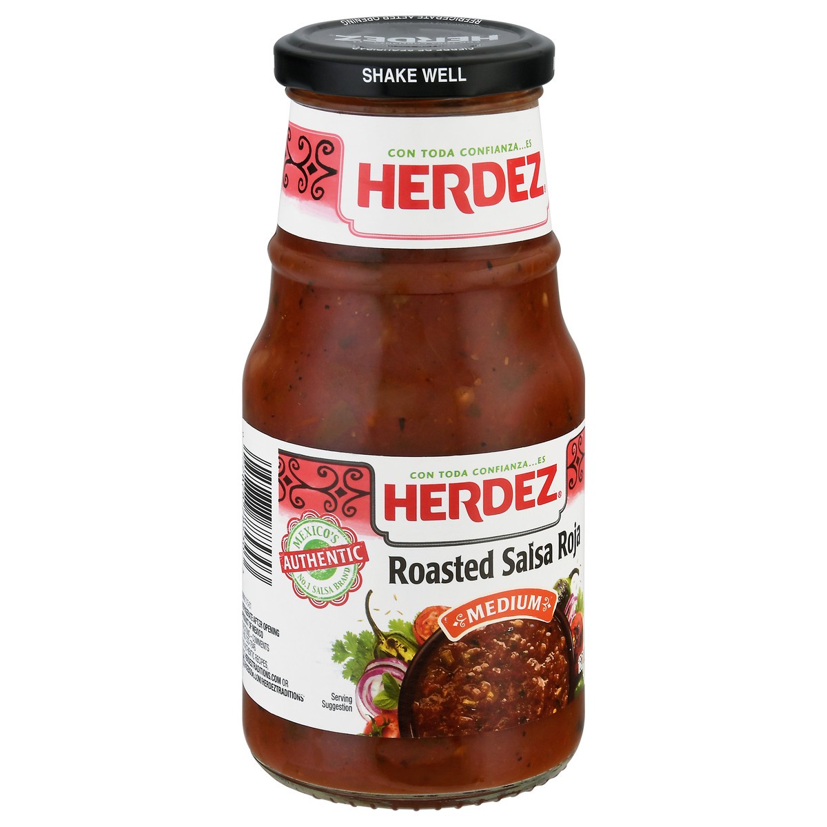 slide 11 of 13, Herdez Medium Roasted Salsa Roja 15.7 oz Jar, 15.7 oz