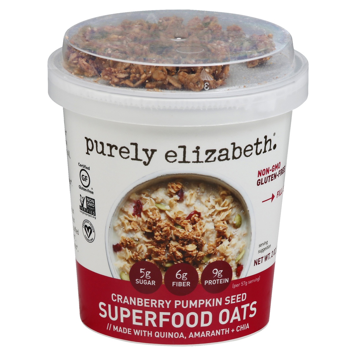 slide 1 of 1, Purely Elizabeth Cranberry Pumpkin Superfood Oats, 2 oz