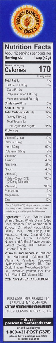 slide 6 of 9, 1/18 Post Hbo Almond Fam Size, 18 oz