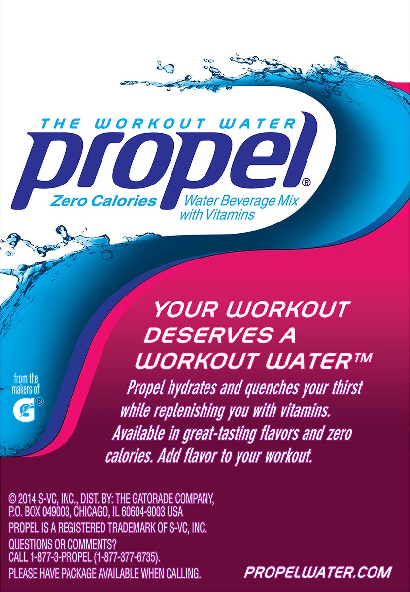 slide 6 of 8, Propel Zero Calories Berry Water Beverage Mix 10 ea, 10 ct