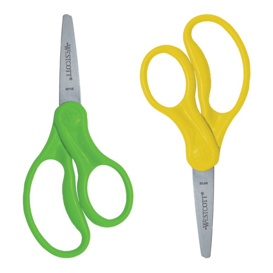 slide 2 of 5, Westcott Hard Handle Blunt Kids Value Scissors, Assorted Colors, 2 ct