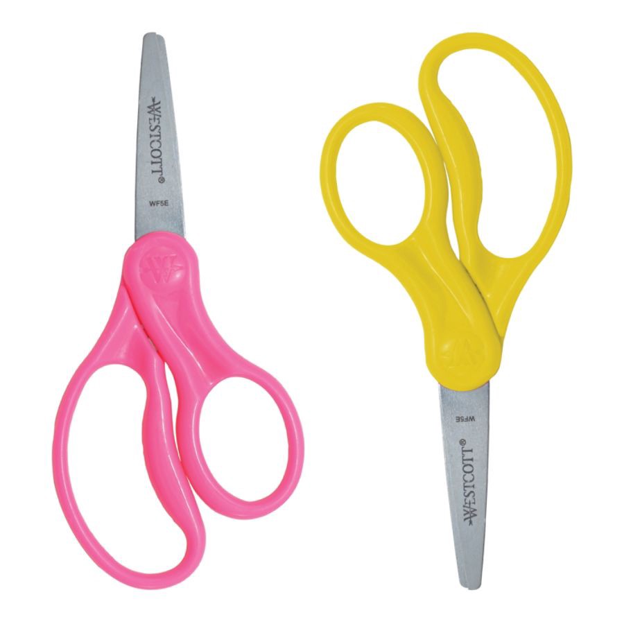 slide 4 of 5, Westcott Hard Handle Blunt Kids Value Scissors, Assorted Colors, 2 ct