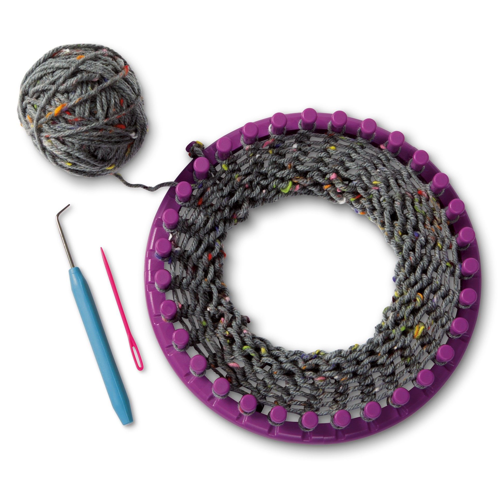 slide 3 of 6, Knit Quick Mini Loom Set By Loops & Threads, 5 cm