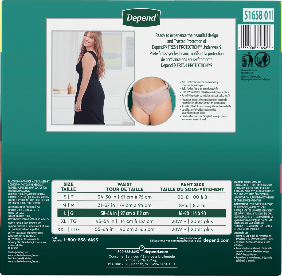 slide 2 of 9, Depend Fresh Protection Adult Incontinence & Postpartum Bladder Leak Underwear for Women, Disposable, Maximum, Large, Blush, 40 Count, 40 ct