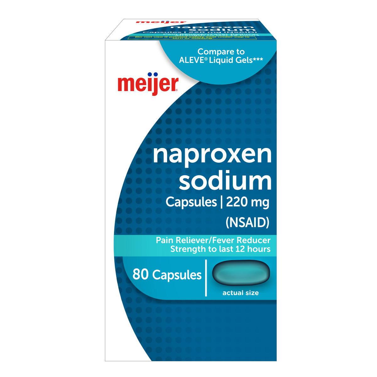 slide 1 of 13, Meijer Naproxen Sodium Liquid Gels, 80 ct