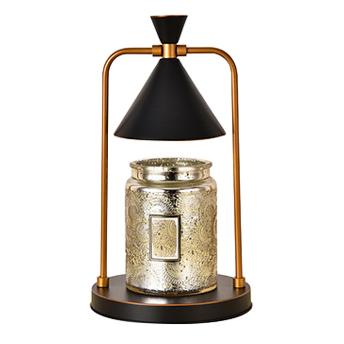 slide 1 of 1, Mikasa Black Metal Elecric Candle Warmer 12.2IN, 1 ct