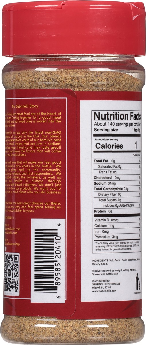 slide 7 of 11, Sabrinelli's Seafood Style Seasoning 5 oz, 5 oz