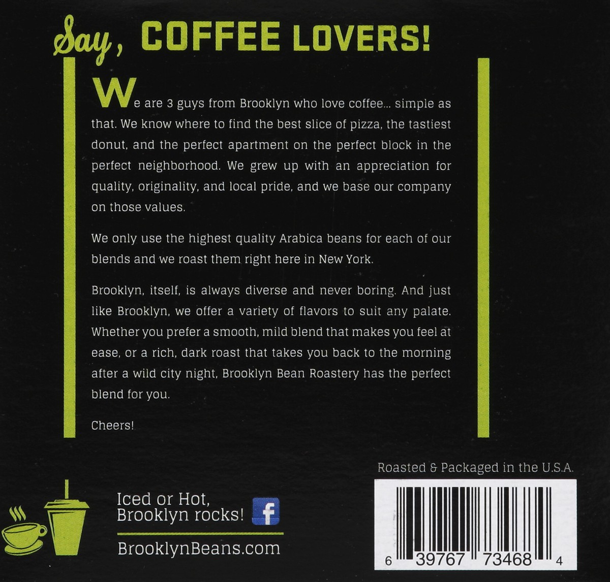 slide 3 of 5, Brooklyn Bean Roastery Coffee Cups 12 ea, 12 ct