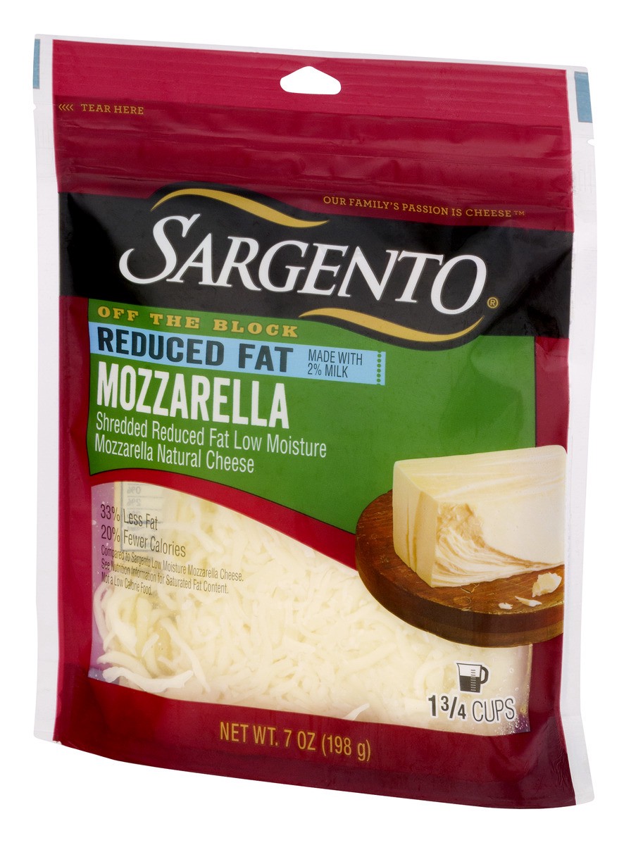 slide 8 of 9, Sargento Shredded Reduced Fat Mozzarella Natural Cheese, 7 oz., 7 oz