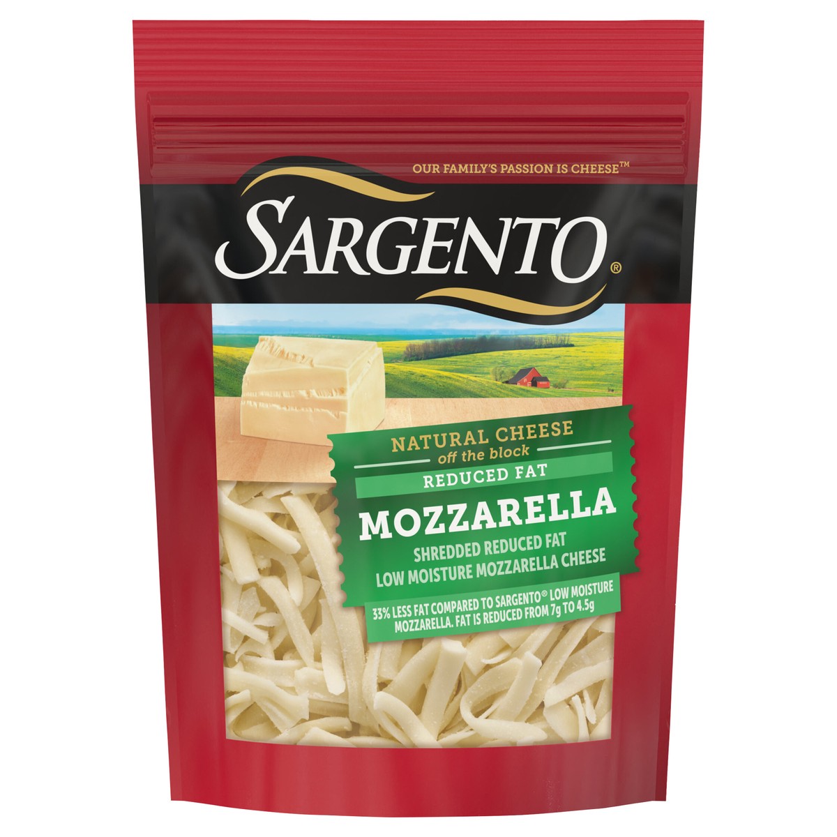 slide 1 of 9, Sargento Shredded Reduced Fat Mozzarella Natural Cheese, 7 oz., 7 oz