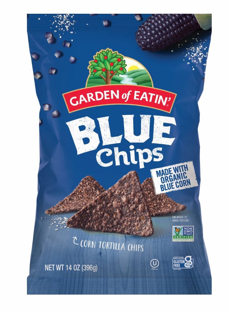 slide 1 of 11, Garden of Eatin' Blue Chips Corn Tortilla Chips 14 oz, 14 oz