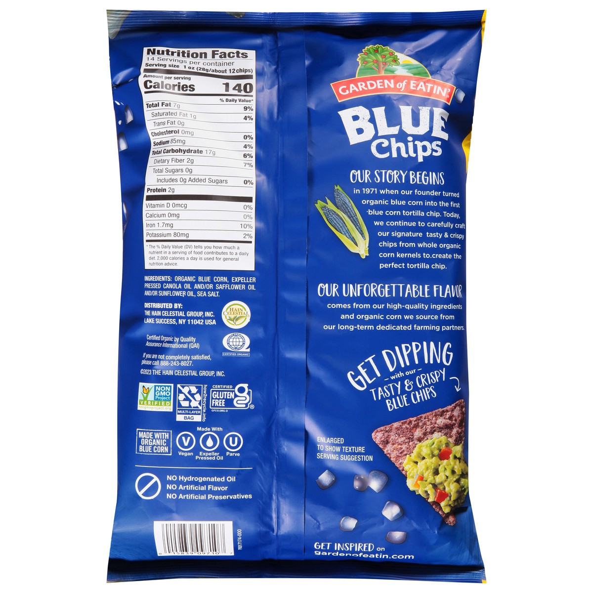 slide 7 of 11, Garden of Eatin' Blue Chips Corn Tortilla Chips 14 oz, 14 oz