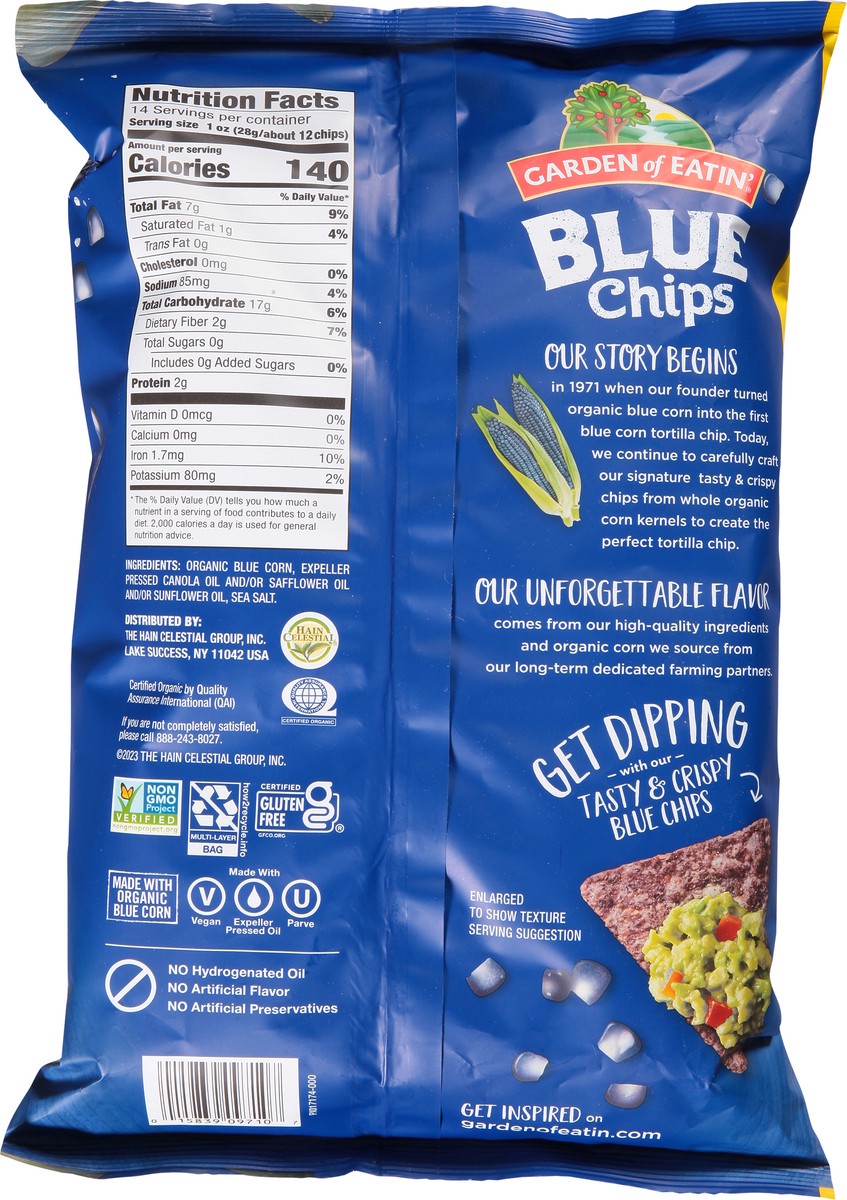slide 6 of 11, Garden of Eatin' Blue Chips Corn Tortilla Chips 14 oz, 14 oz