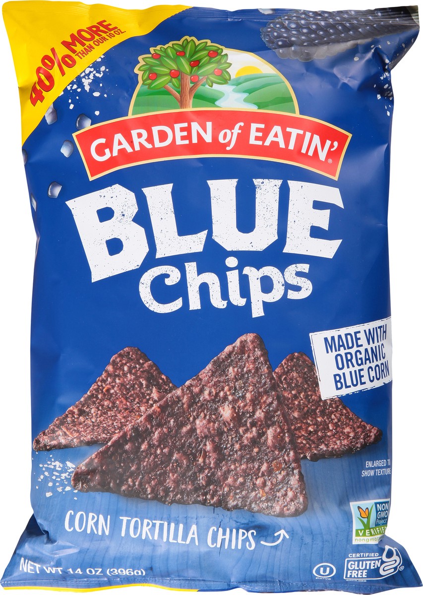 slide 3 of 11, Garden of Eatin' Blue Chips Corn Tortilla Chips 14 oz, 14 oz