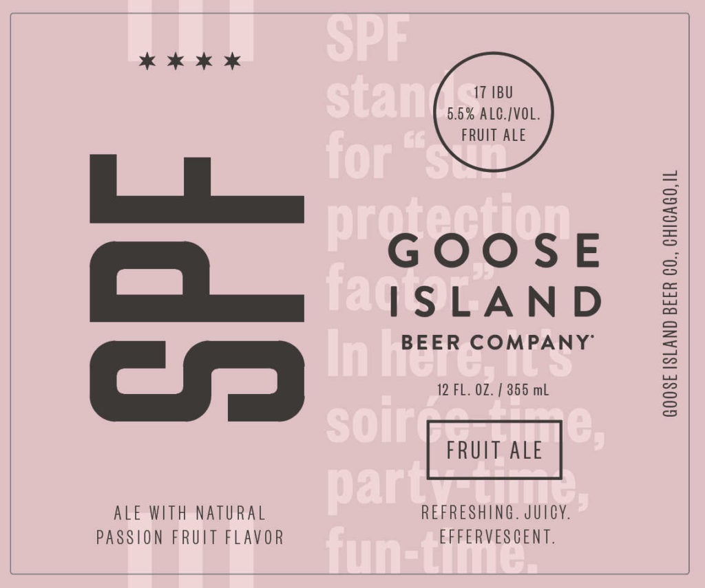 slide 1 of 1, Goose Island SPF Fruit Ale, 5.5% ABV, 12 oz