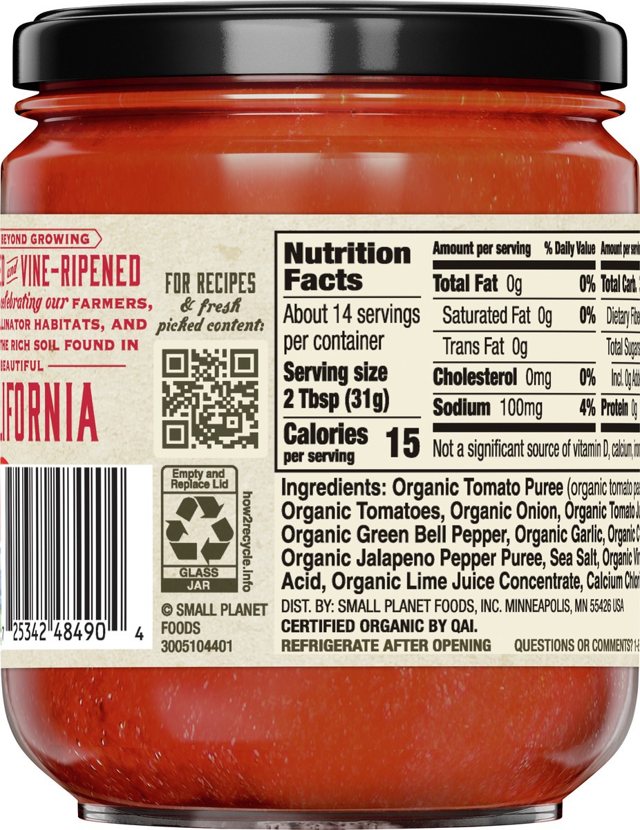 slide 2 of 14, Muir Glen USDA Certified Organic Mild Salsa, 16 ounces, 16 oz