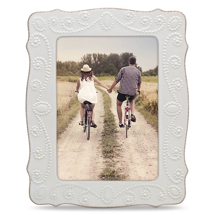 slide 1 of 1, Lenox French Perle Picture Frame - White, 5 in x 7 in