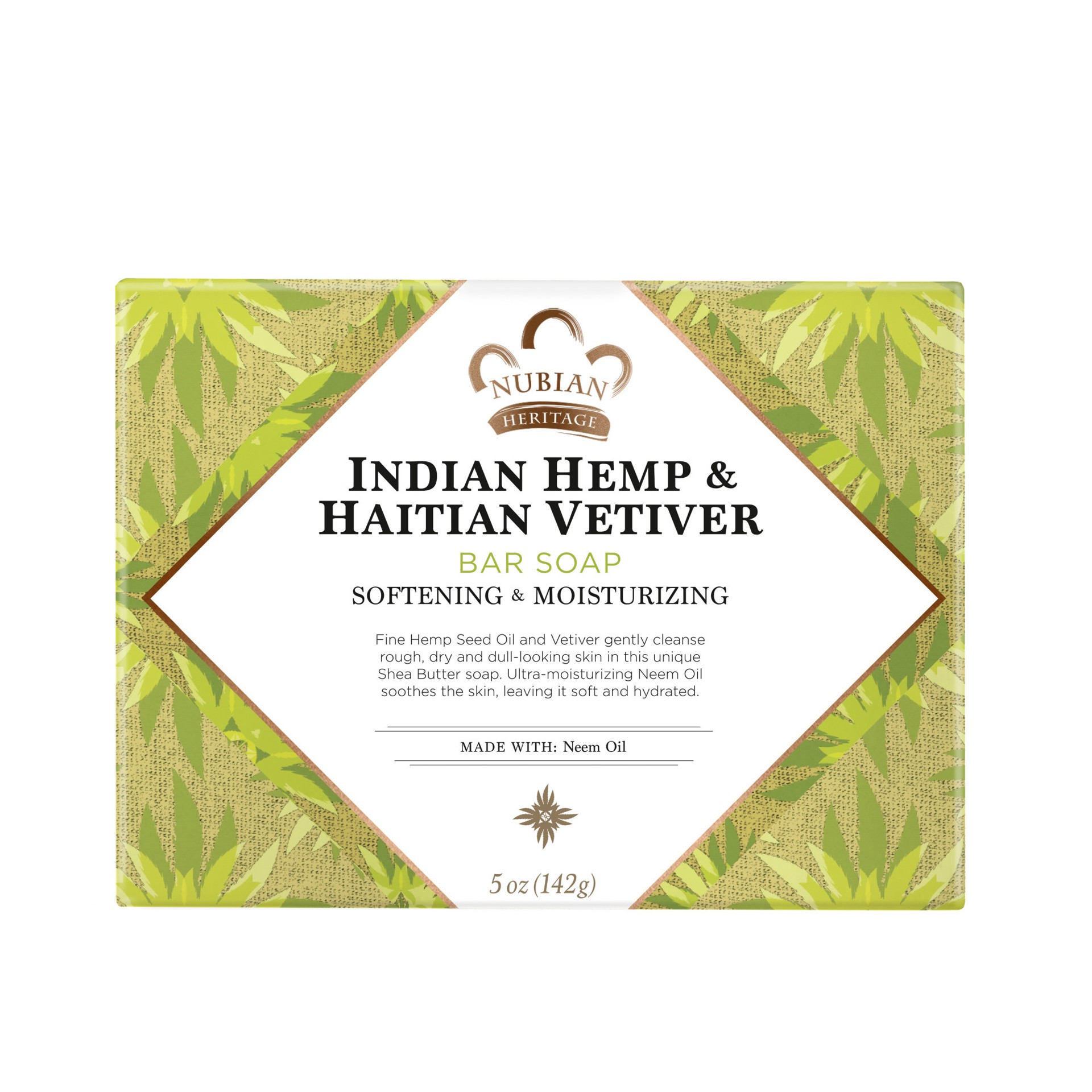 slide 2 of 3, Nubian Heritage Indian Hemp & Haitian Vetiver Bar Soap, 5 oz