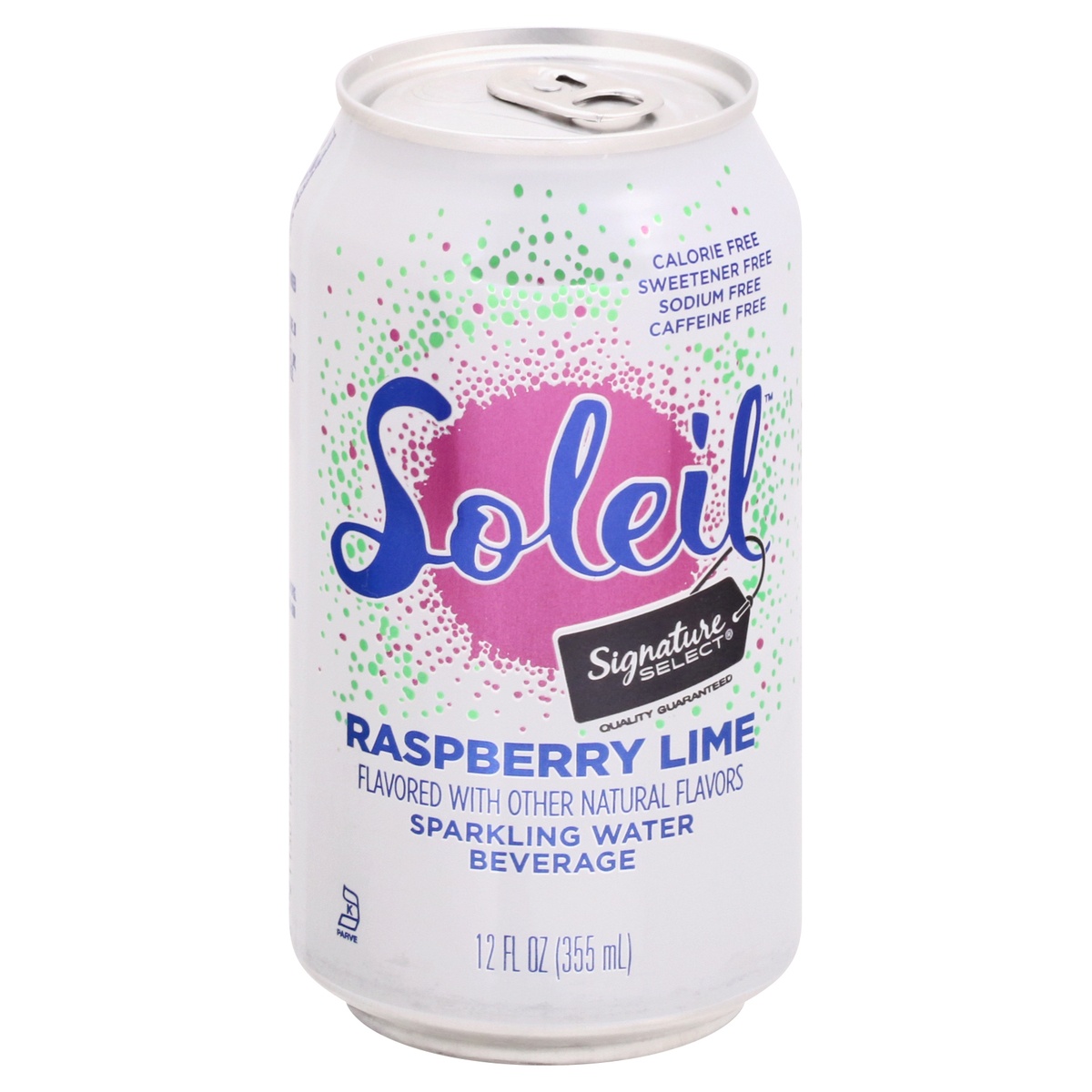 slide 1 of 1, Signature Select S Sel Soleil Water Sparkling Rspbry Lime - 8 ct; 12 fl oz, 8 ct; 12 fl oz