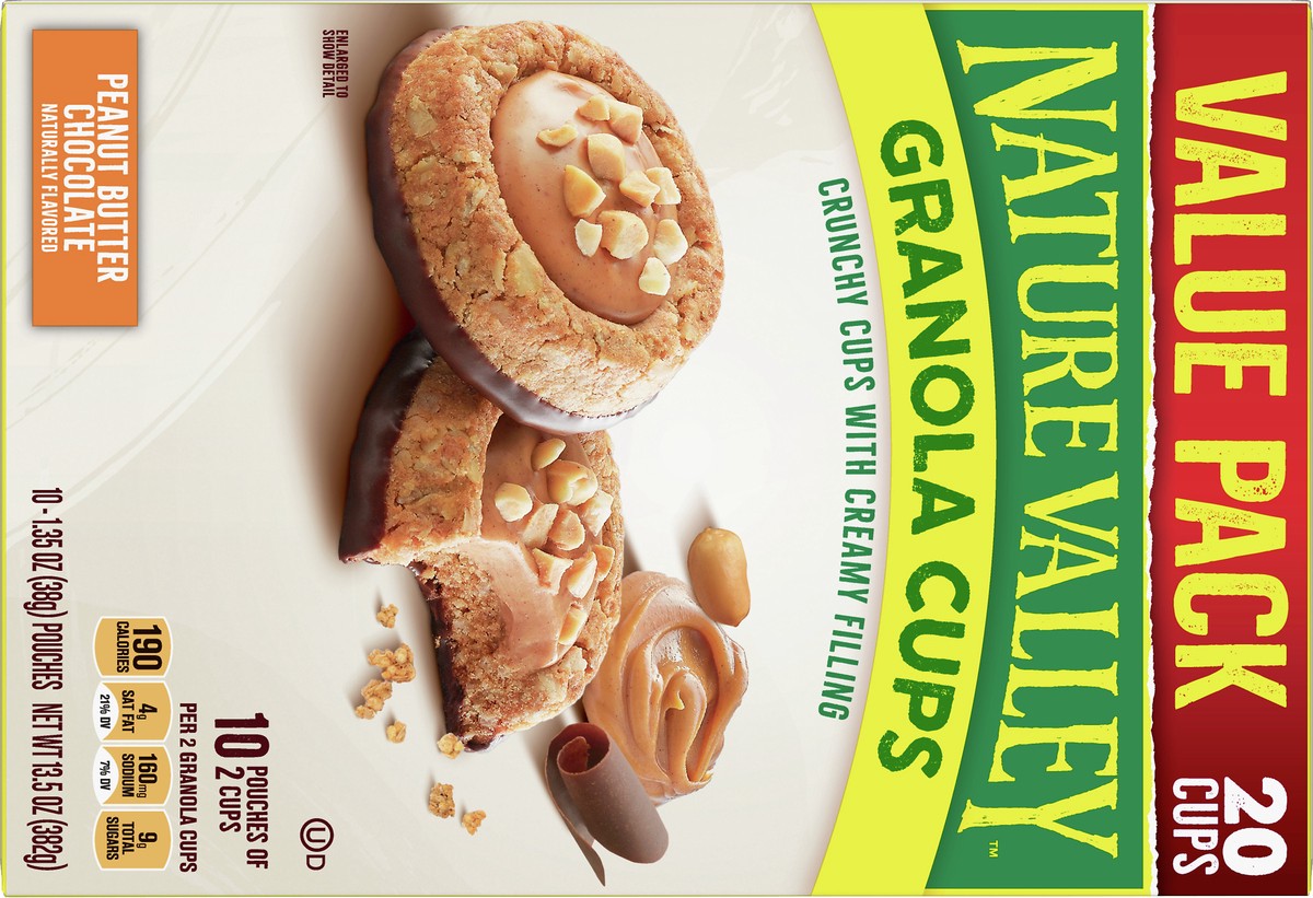 slide 11 of 13, Nature Valley Value Pack Peanut Butter Chocolate Granola Cups 10 ea, 10 ct