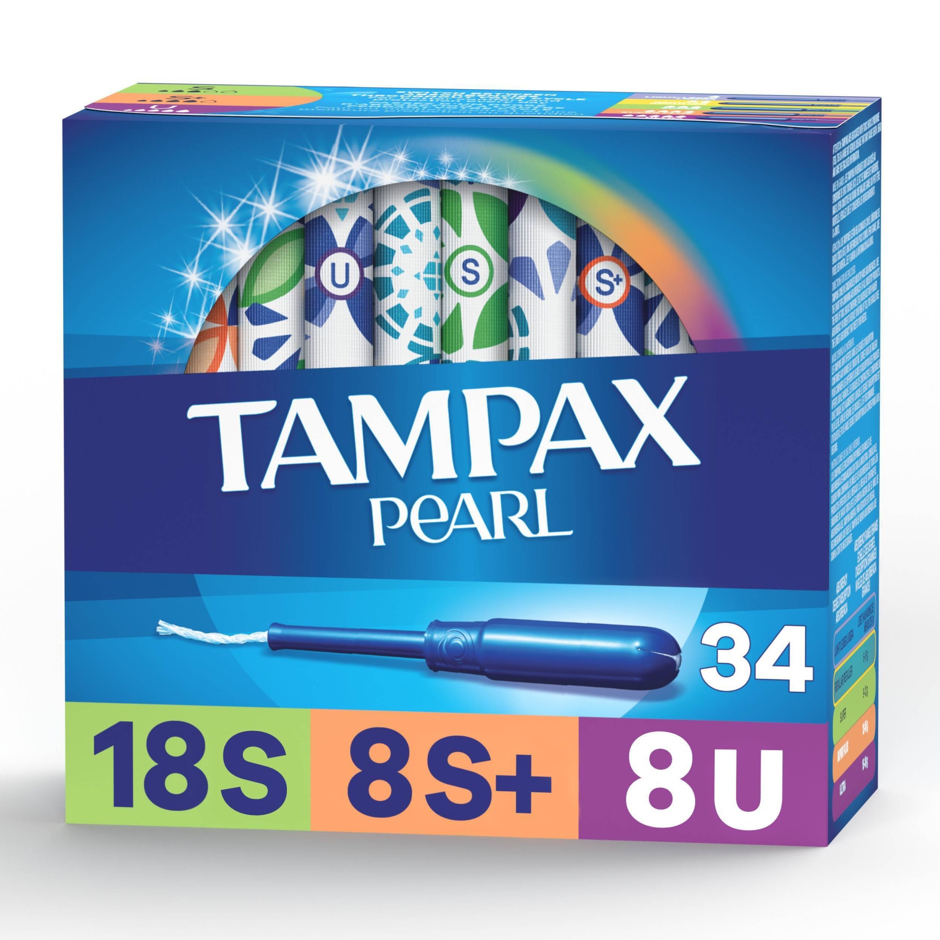 slide 1 of 2, Tampax Pearl Unscented Triple Pack with Super,Super Plus & Ultra Absorbency, 34 ct