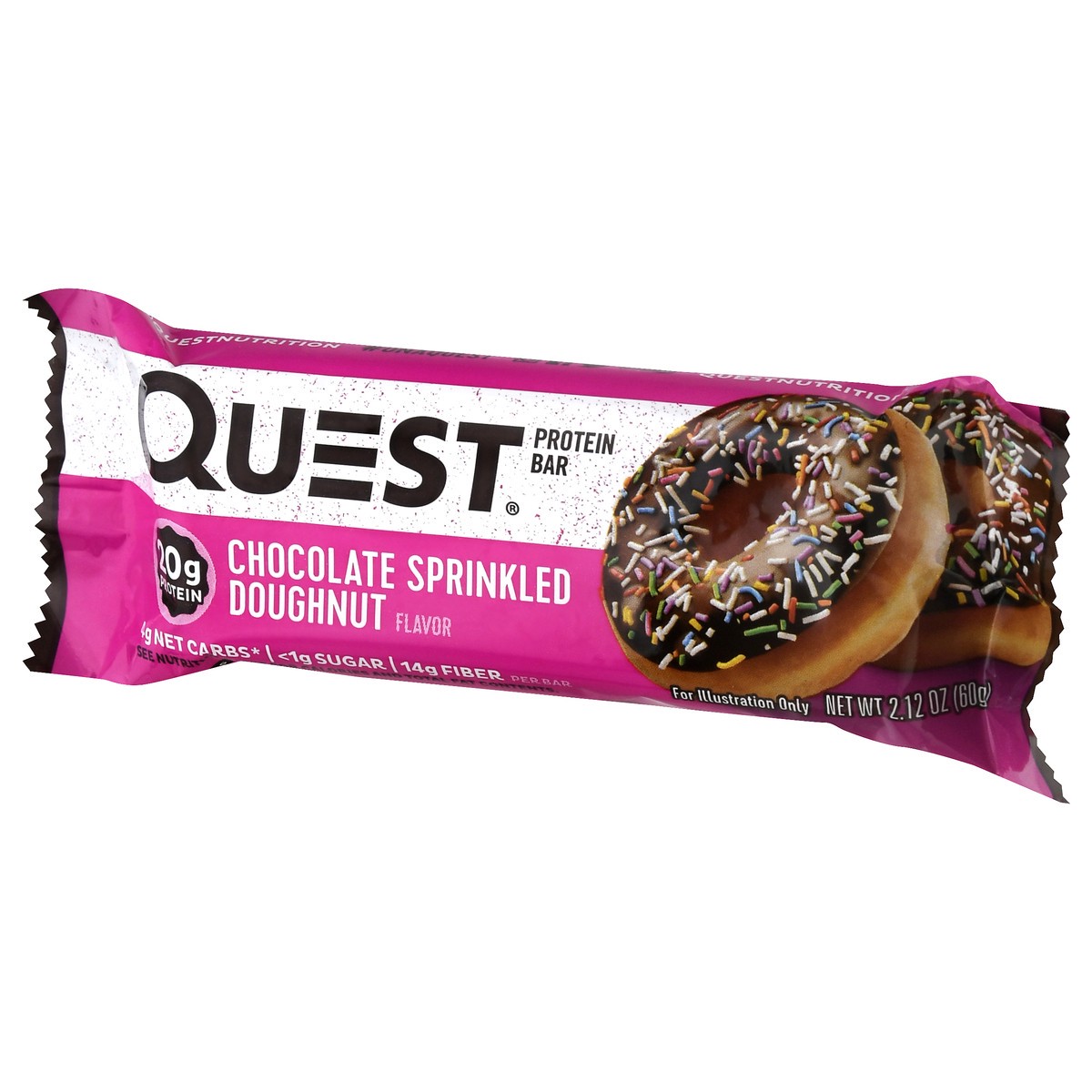 slide 3 of 9, Quest Sprinkled Donut Bar Chocolate, 2.12 oz