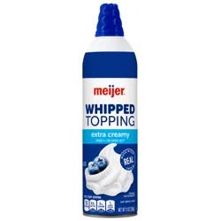 MEIJER WHIPPED TOPPING EXTRA CREAMY AEROSOL CAN 13 OZ