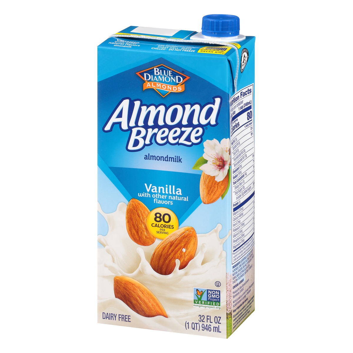 Blue Diamond Almond Breeze Vanilla Almond Milk 32 fl oz | Shipt