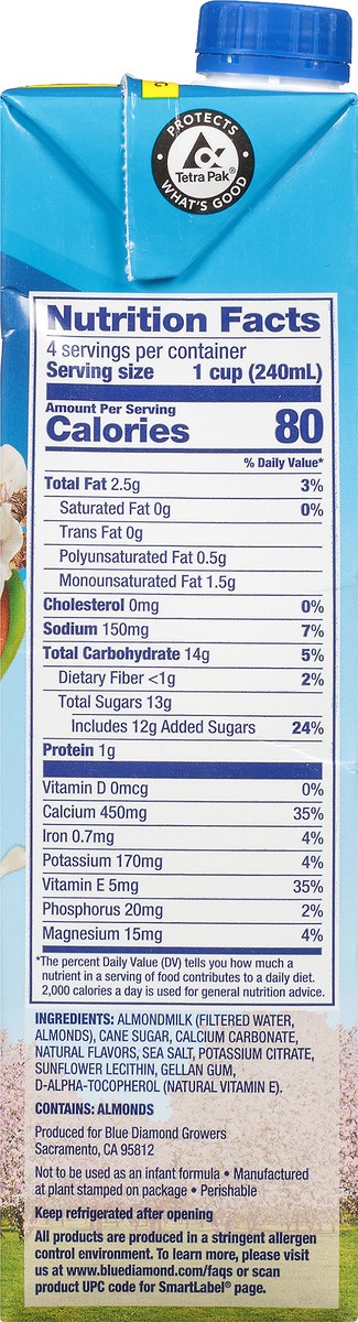 slide 2 of 9, Blue Diamond Almond Breeze Vanilla Shelf-Stable Almondmilk, 32 oz, 1 qt
