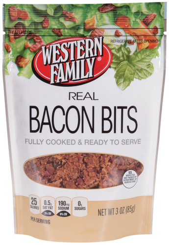 slide 1 of 1, Western Family Real Bacon Bits, 3 oz