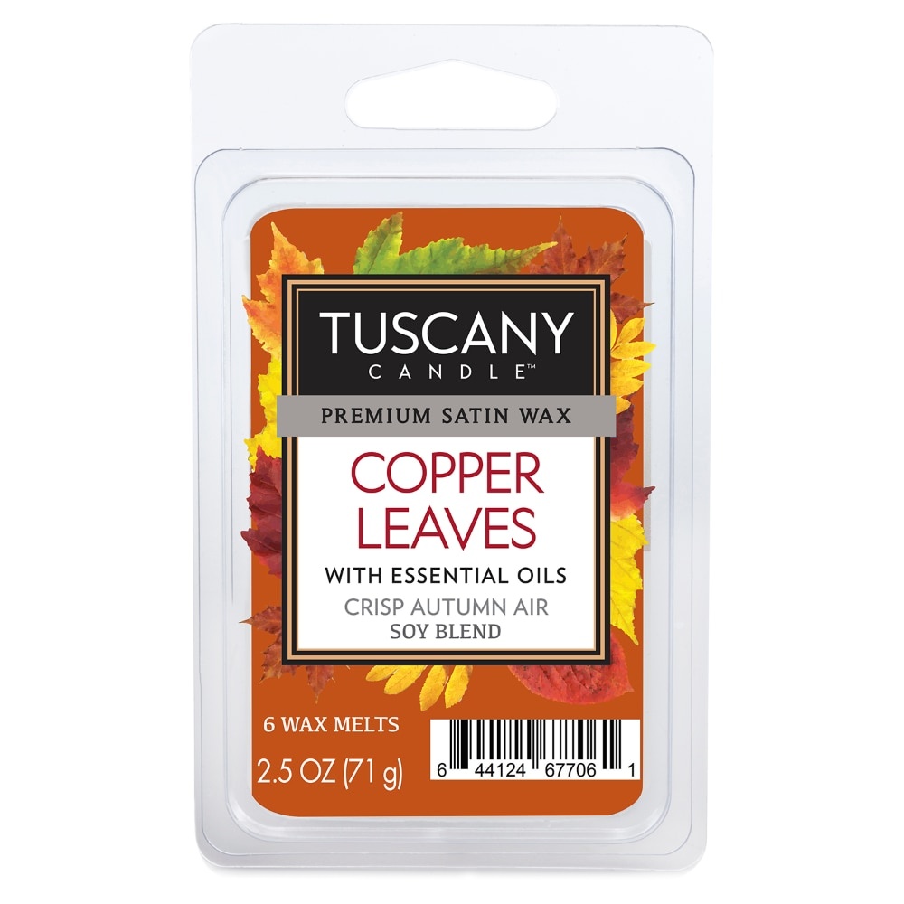 slide 1 of 1, Tuscany Candle Copper Leaves Premium Satin Wax Melts, 6 ct