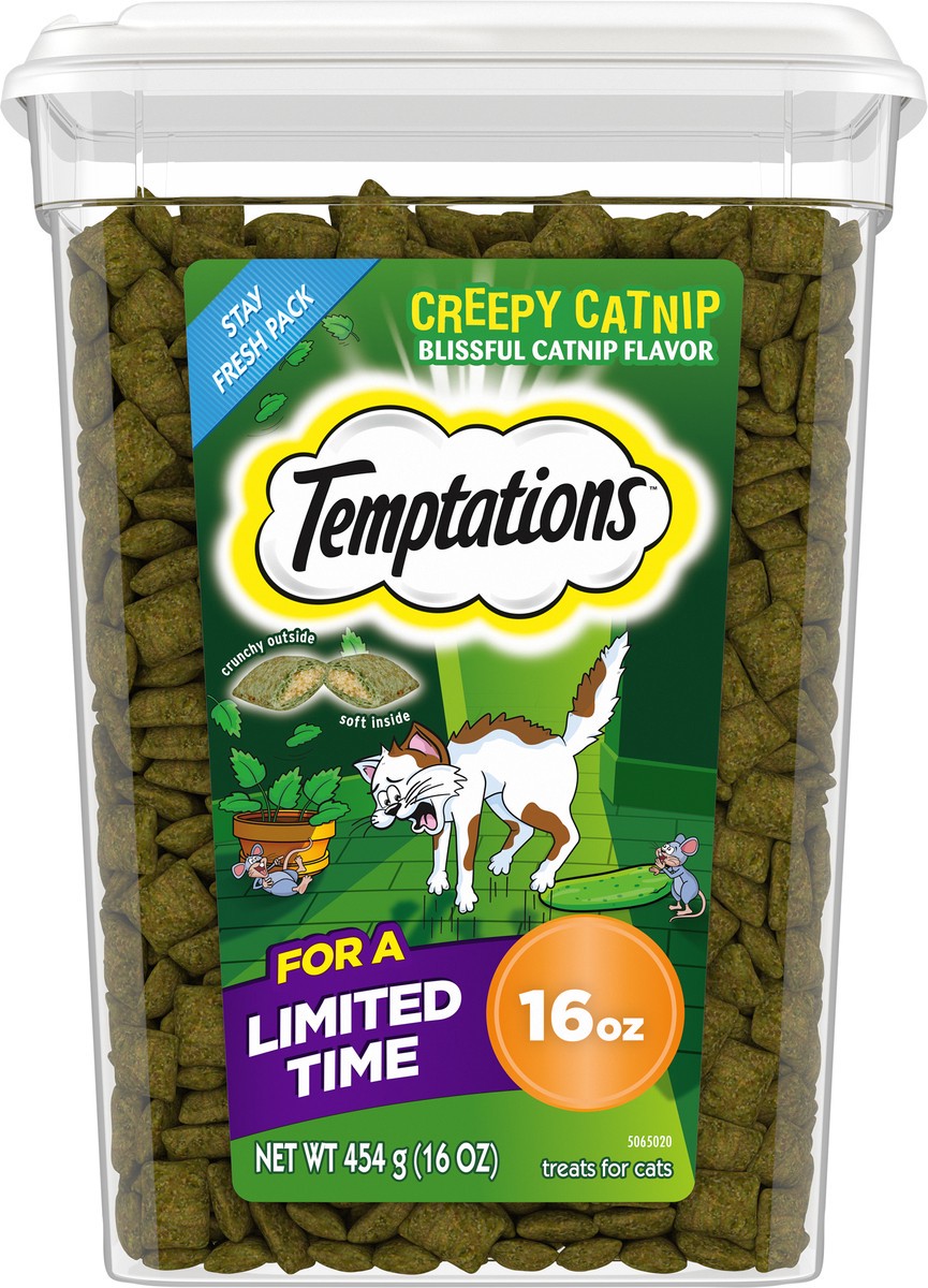 slide 3 of 16, Temptations Creepy Catnip Blissful Catnip Flavor Treats for Cats 16 oz, 16 oz