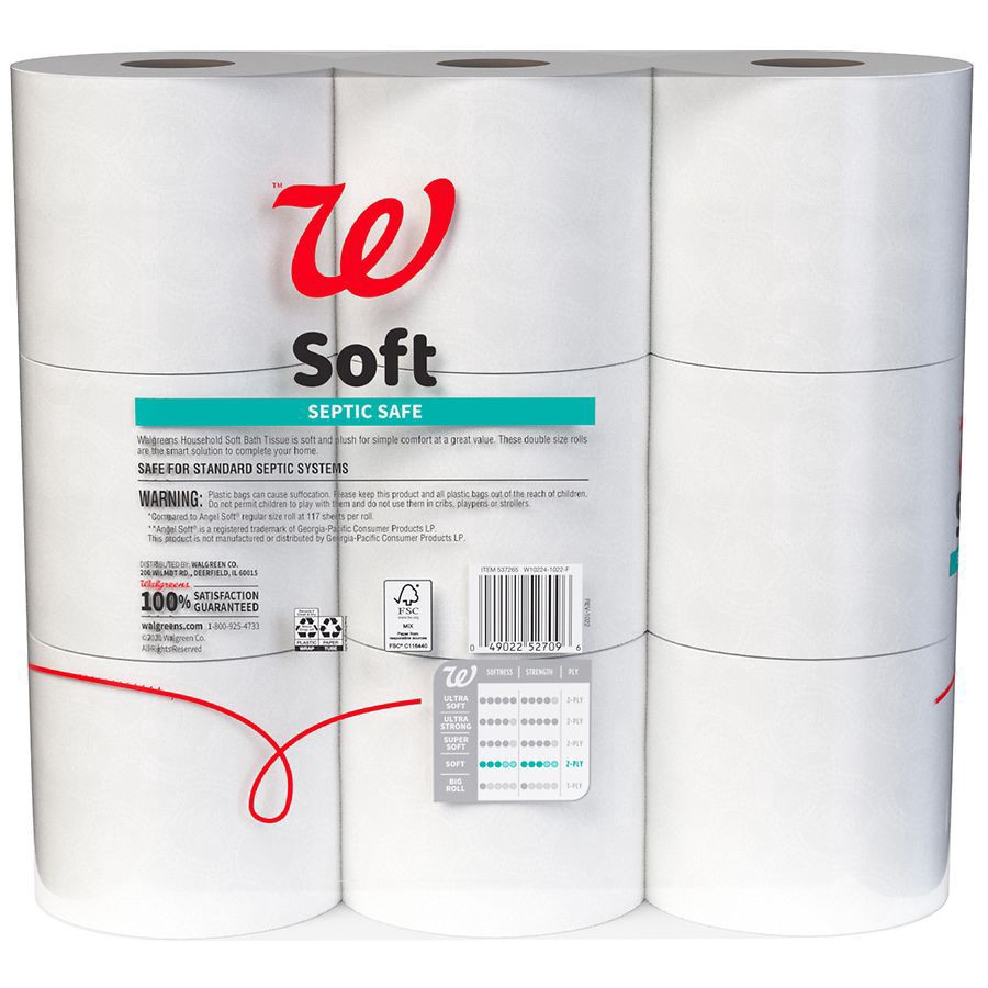 slide 4 of 5, Complete Home Soft Toilet Paper 9 Roll, 242 ct x 9 ct