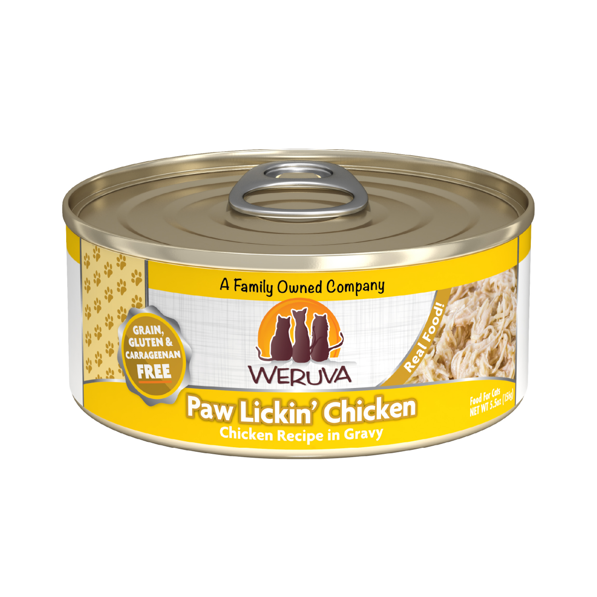 slide 1 of 2, Weruva Classics Paw Lickin' Chicken Chicken Recipe in Gravy Wet Cat Food, 5.5 oz., 5.5 oz