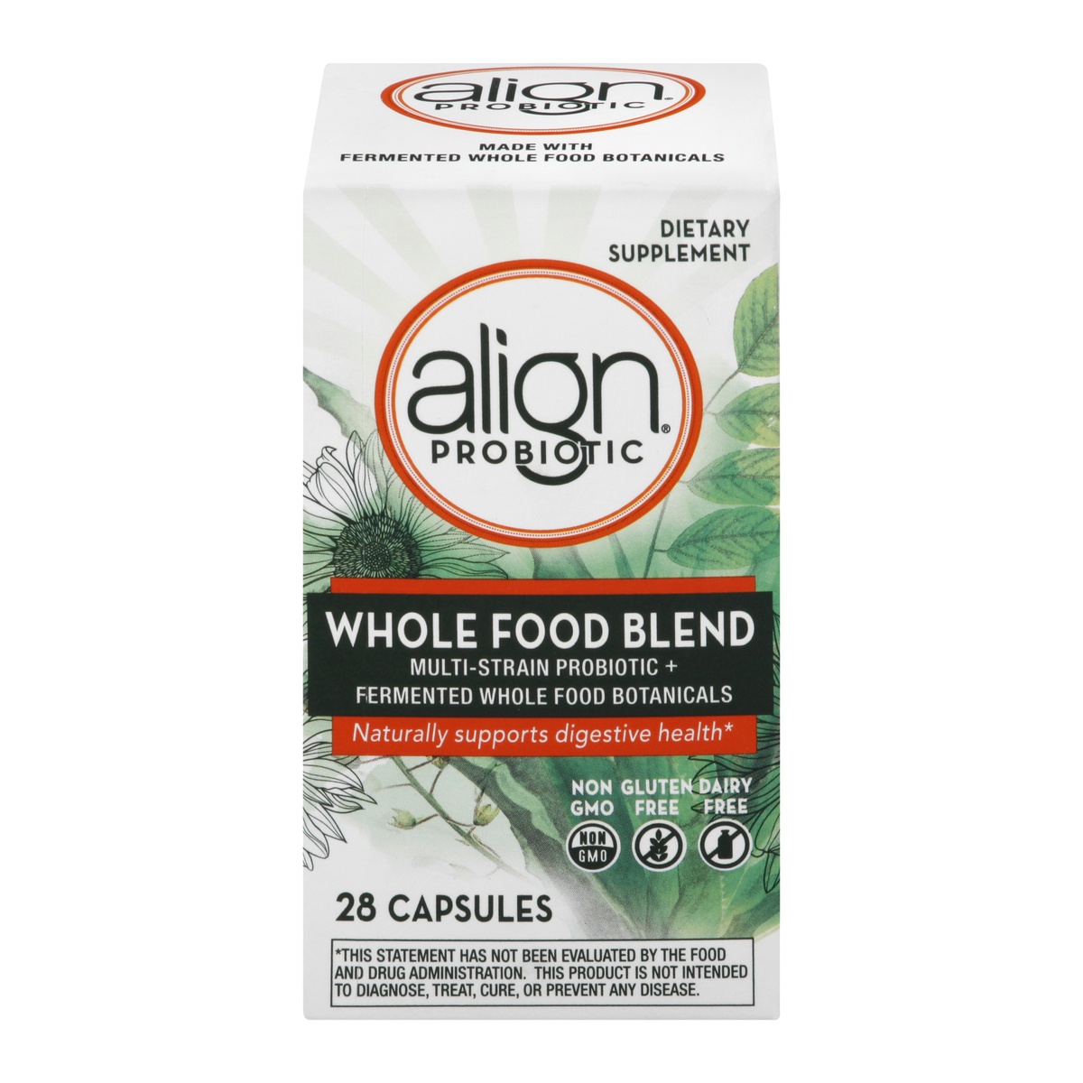 slide 1 of 1, Align Probiotic Whole Food Blend Capsules, 28 ct