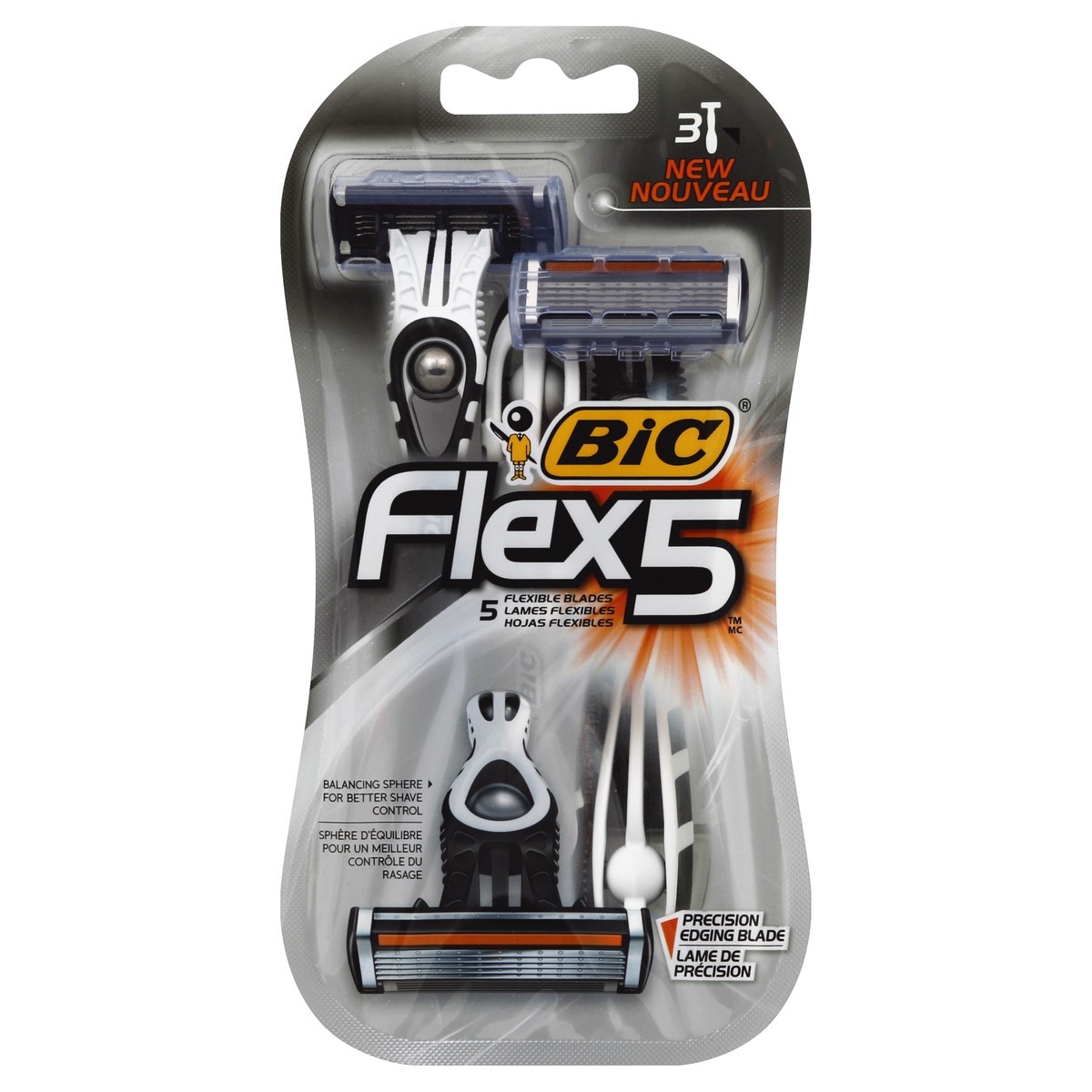 slide 2 of 3, BIC Razors 3 ea, 3 ct