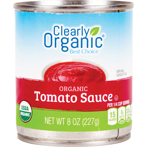 slide 1 of 1, Clearly Organic Tomato Sauce, 8 oz