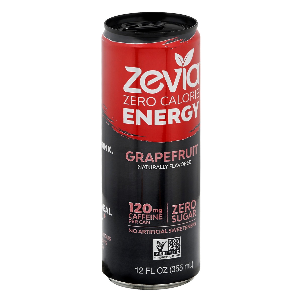 slide 2 of 9, Zevia Zero Calorie Grapefruit Energy Drink 12 oz, 12 oz