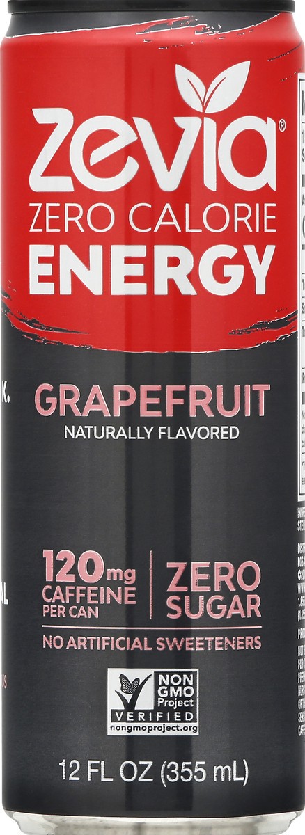 slide 6 of 9, Zevia Zero Calorie Grapefruit Energy Drink 12 oz, 12 oz