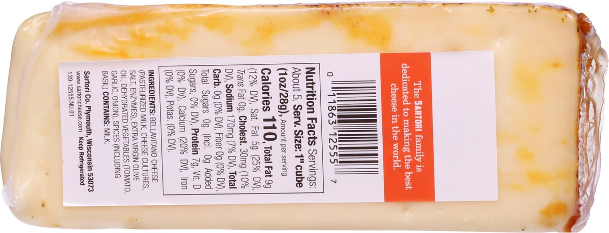 slide 5 of 13, Sartori Cheese, Tomato Basil, 5.3 oz