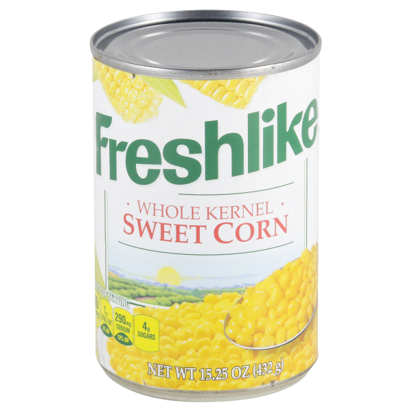 slide 1 of 6, Freshlike Whole Kernel Sweet Corn, 15.25 oz