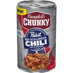 Campbell's Chunky Beef, Bacon & Beer Chili with Beans, 19 oz Can