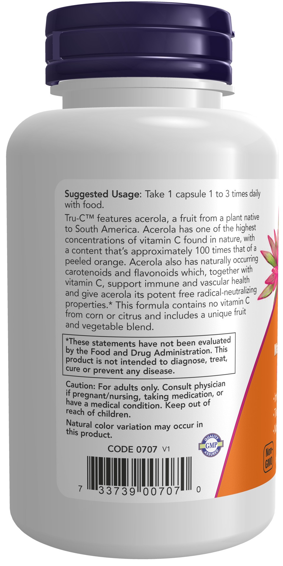 slide 2 of 4, NOW Tru-C™ - 60 Veg Capsules, 60 ct