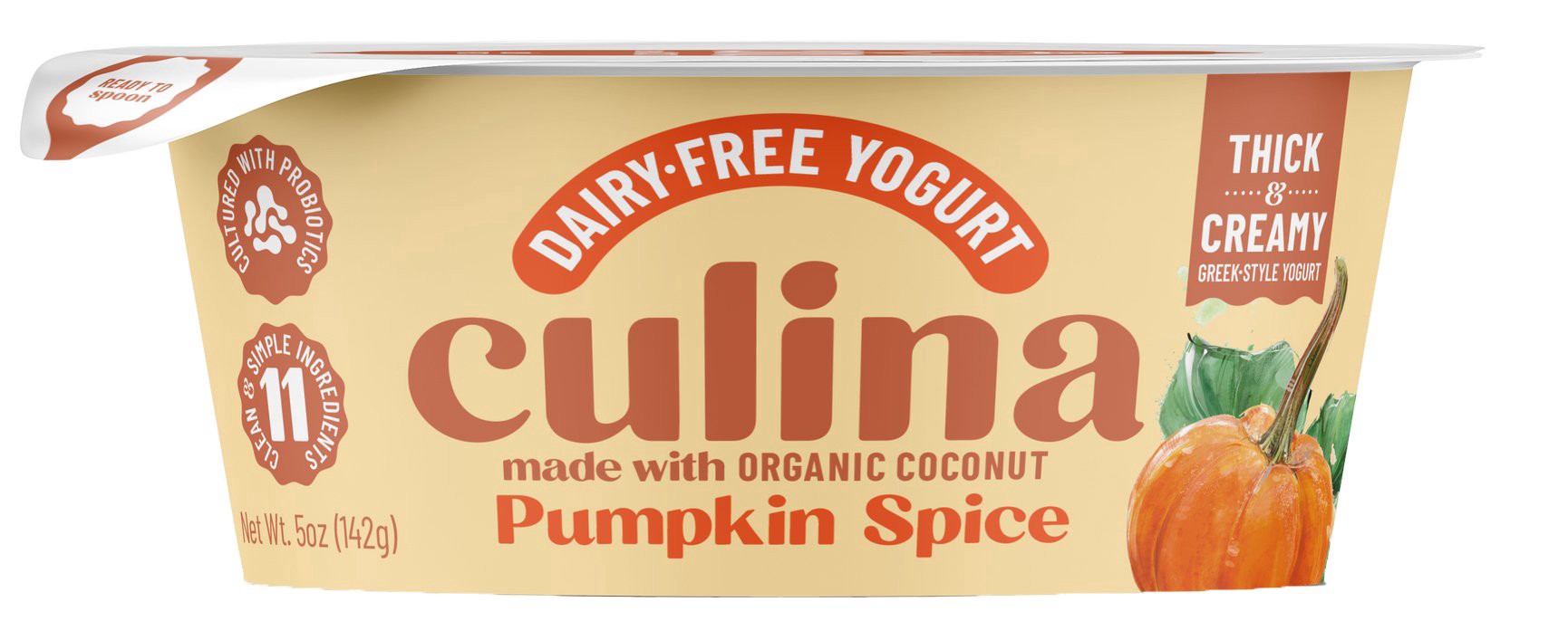 slide 1 of 1, Culina Pumpkin Spice Coconut Milk Yogurt, 1 ct